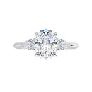 18ct WG Trilogy Oval & Pear cut Lab Grown Diamond Ring