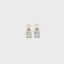 18ct White Gold Diamond Stud Earrings