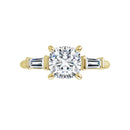 18ct WG Cushion cut Trilogy Lab Grown Diamond Ring