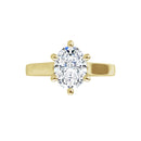 18ct WG Solitaire Oval cut Lab Grown Diamond Ring