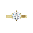 18ct YG Solitaire Round cut Lab Grown Diamond Ring