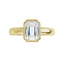 18ct Yellow Gold Solitaire Emerald cut  Lab Grown Diamond Ring