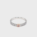 (SOLD) - 18ct White & Rose Gold Diamond Ring