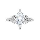 18ct White Gold - Marquise & Round cut Lab Grown Accented Diamond Ring
