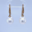 SOLD -  9ct Yellow Gold Australian South Sea Pearl Earrings
