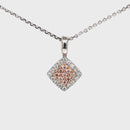 18ct WG & RG Diamond Pendant