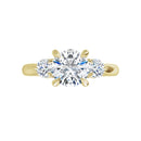 18ct YG Round cut Trilogy Lab Grown Diamond Ring