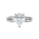 18ct White Gold - Solitaire Pear cut Lab Grown Diamond Ring