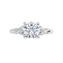 18ct White Gold - Round cut Lab Grown Accented Diamond Ring