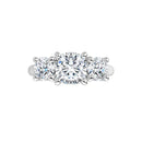 18ct WG Trilogy cushion & Round cut Lab Grown Diamond Ring