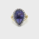 18ct WG & YG Tanzanite Diamond Ring