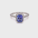 SOLD - Platinum Tanzanite Diamond Ring
