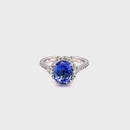Platinum Tanzanite Diamond Ring