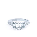 18ct WG -Diamond Triplet Engagement Ring Mounting