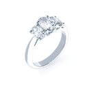 18ct WG - Diamond Triplet Engagement Ring Mounting