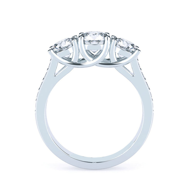 Diamond Triplet Engagement Ring