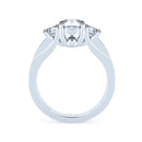 18ct WG - Diamond Triplet Engagement Ring Mounting