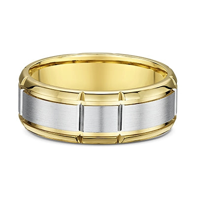 9ct Two Toned Yellow and White Gold Deluxe Men Wedding Ring