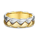 9ct Two Tone Men Wedding Ring