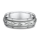 9ct White Gold Men Wedding Ring