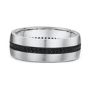 9ct White Gold Diamond Men Wedding Ring