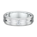 9ct White Gold Diamond Men Wedding Ring