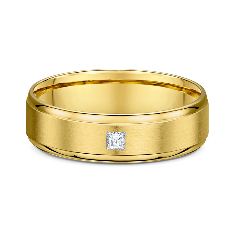 9ct Two Tone Rose Gold and White Gold Diamond Men Wedding Ring