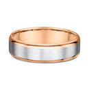 9ct Two Tone Men Wedding Ring