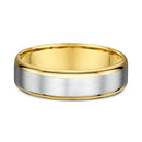 9ct Two Tone Men Wedding Ring