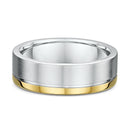 9ct Two Tone Men Wedding Ring