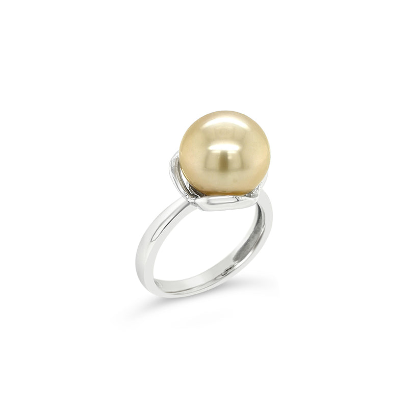 9ct White Gold Australian South Sea Pearl Ring