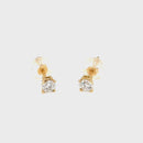 18ct Yellow Gold Diamond Studs.