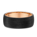9ct Yellow Gold & Carbon Fiber Men Wedding Ring