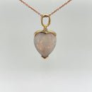 14ct YG Solid White Opal Pendant