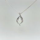 (SOLD) - 9ct WG Solid White Opal Pendant