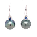 18CT White Gold Tahitian Pearl Earrings