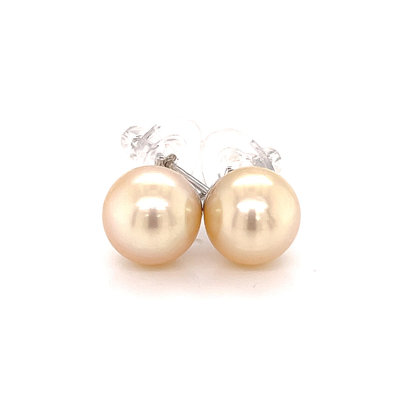18CT White Gold Australian South Sea Pearl Stud Earrings
