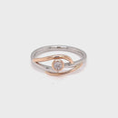 Platinum & 18ct Rose Gold Pink Diamond Ring