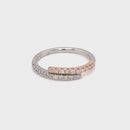 Platinum & 18ct Rose Gold Diamond Ring