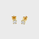 (SOLD) 18ct Yellow Gold Diamond Studs.