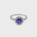 Platinum Tanzanite Diamond Ring