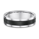 9ct Rose Gold & Carbon Fiber Men Wedding Ring