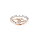 Platinum & 18ct Rose Gold Pink Diamond Ring