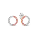 18ct WG & RG  Diamond Stud Earrings