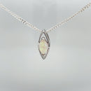 (SOLD)  -   14ct WG Solid White Opal Pendant