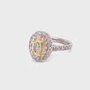 SOLD  18ct White/Yellow/Rose Gold Diamond Ring