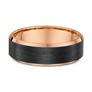 9ct Yellow Gold & Carbon Fiber Men Wedding Ring