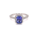 Platinum Tanzanite Diamond Ring