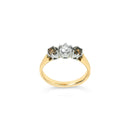 (SOLD)  18ct Yellow Gold and White Gold Cognac Diamond Ring