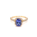 18ct Yellow Gold Tanzanite Diamond Ring
